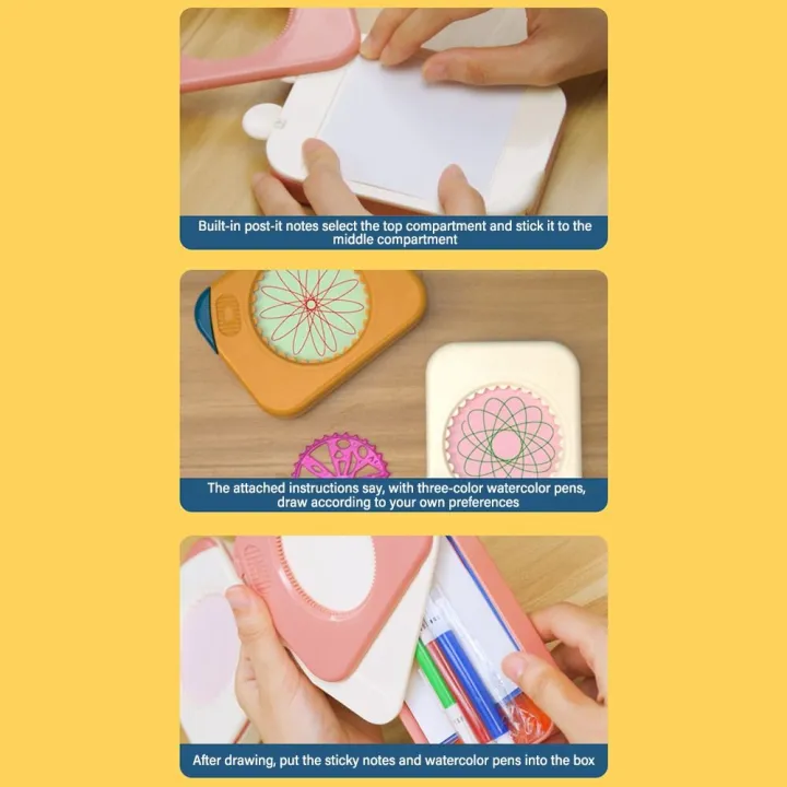 High Quality With Storage Box Spirograph Ruler Plastic Kit Geometric ...