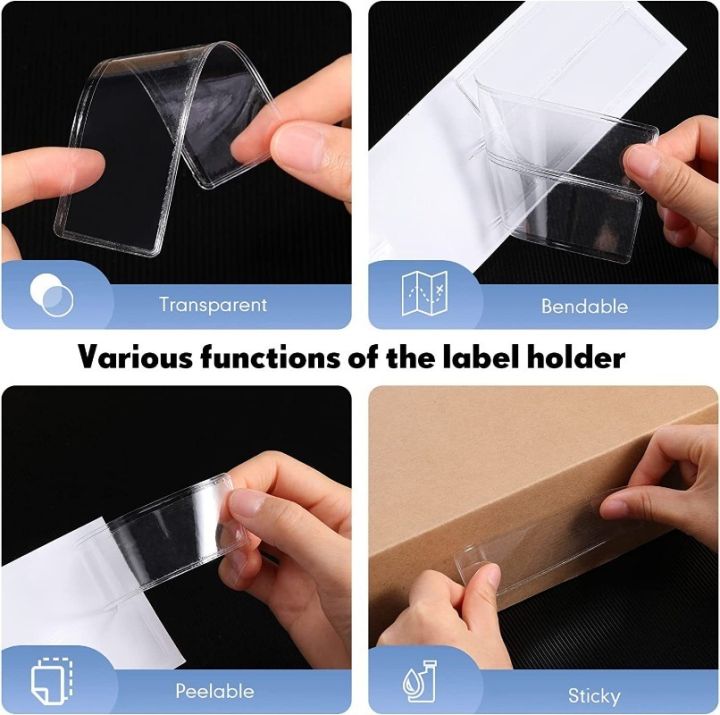 4-60pcs%20Clear%20Self-Adhesive%20Label%20Bag%20Identification%20Cards%20Holder%20Shelf%20Tag%20Pocket%20Label%20Holder%20Classification%20Warehouse%20Storage%20-%20Image%206
