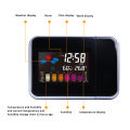 【Unique features】LED Alarm Clock Temperature Desk Digital Clock Time Date Display Projector Calendar USB Charger Table Led Clock. 