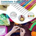 9 Pieces Crochet Hooks Extra Long  Knitting Needles Ergonomic Handle Crochet Hooks Set. 