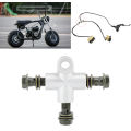 Brake Line 3 Way Adapter Easy To Install Hydraulic Brake T Connector Coupler for ATV UTV MINI BIKE GO Kart. 