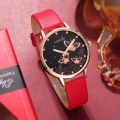 【no box】 5pcs Set Women/Girls Red Color Watches Ladies Fashion Butterfly Watch New Simple Casual Womens Analog Wrist Watch Bracelet Gift【no box】. 