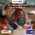 JBL Tune 520BT Wireless On-Ear Headphones, Speed Charge, Lightweight, Comfortable and Foldable Design, Hands-Free Calls with Voice Aware. 