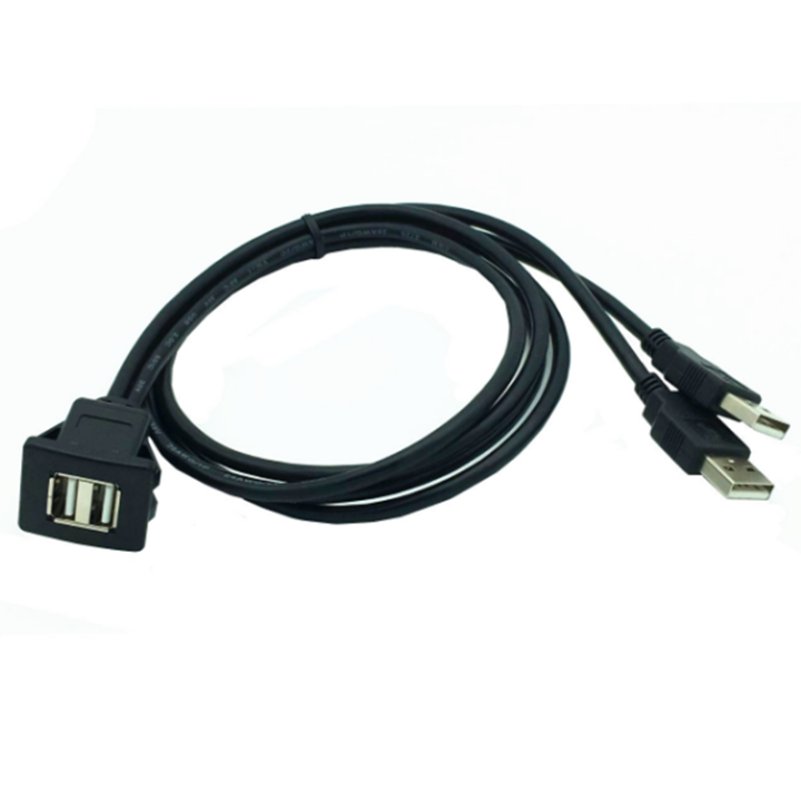 Single%20Port%20Dual%20Port%20Car%20Ship%20Motorcycle%20Dashboard%20Install%20Male%20To%20Female%20Usb%202.0%20Socket%20Extension%20Panel%20Waterproof%20Cable%20-%20Image%202