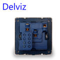 【NEW】 Delviz Wall Power Socket Panel 13A International Standard Universal 5 Hole Switched Control LED Indicator, AC 110 250V,86Mm*86Mm. 