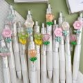 1/2pcs Cute Mini Flower Gel Pens Black Ink Neutral Pens Kawaii Korean Stationery Kids Gifts Writing Tools School Office Supplies. 