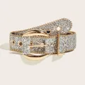 Goth Punk Women's Belt Fashion Rhinestone Belt Girl Decorative Jeans Wide Belt Rock Men Women Fashion Belt Conbo. 