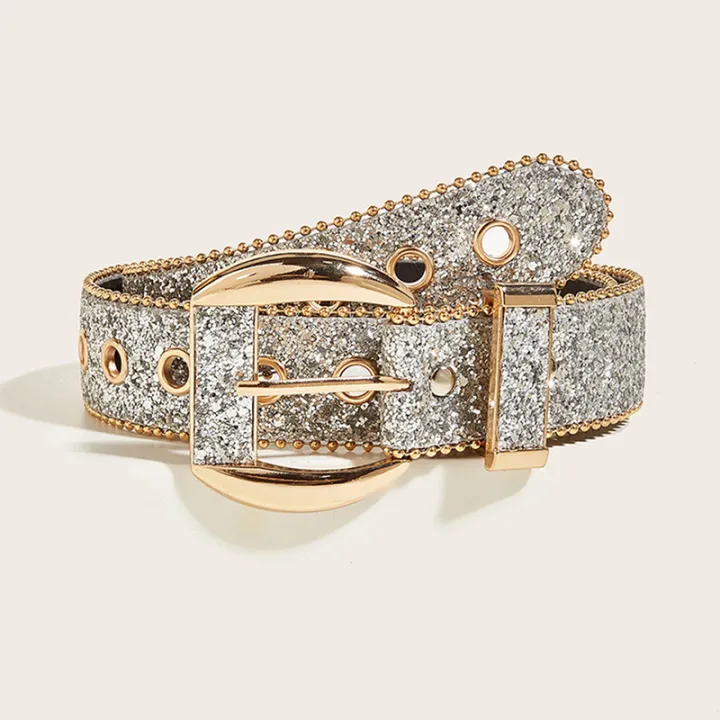 Goth Punk Women's Belt Fashion Rhinestone Belt Girl Decorative Jeans Wide Belt Rock Men Women Fashion Belt Conbo