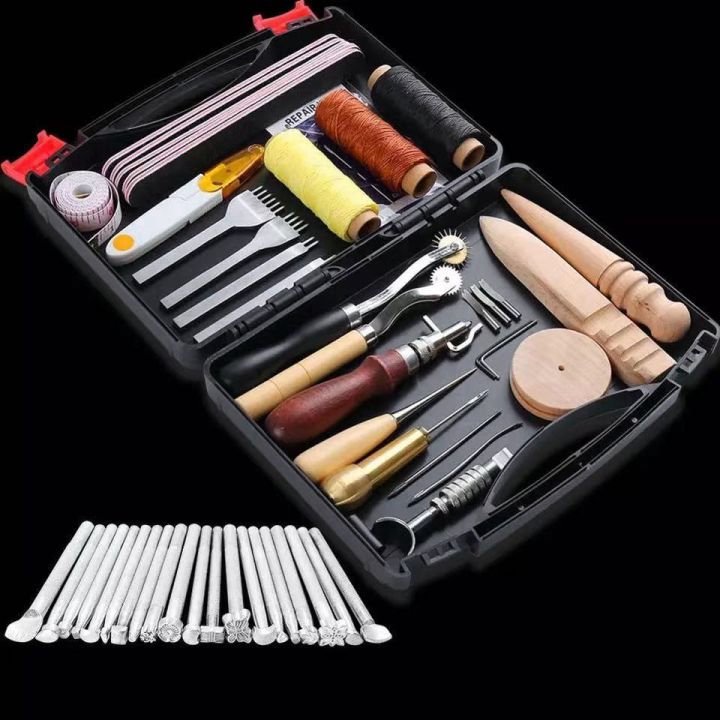 Leather%20Working%20Tools%20and%20Supplies%20with%20Tool%20Box%20Perfect%20for%20Stitching%20Punching%20Cutting%20Sewing%20Leather%20Craft%20Making%20-%20Image%202