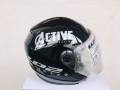 U.P. 2  Active Black Silver Motor Bike Helmet SLS Certified. 