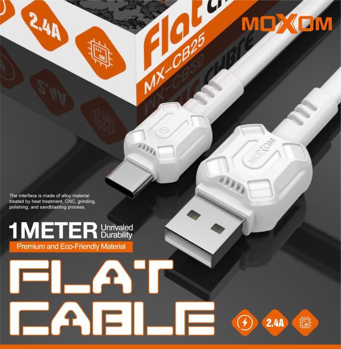 Data%20Cable%20USB%20Type%20C%20MOXOM%20MX-CB25%20Fast%20Charging/Data%20Connector%20Stylish%20and%20Luxurious%20TYPE-C%20Flat%20Cable%20High%20Data%20Transfer%20Speed%20%E2%80%8B%E2%80%8BMOXOM%20MX-CB25%20FAST%20DATA%20&%20CHARGING%20-%20Image%207