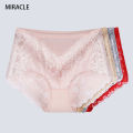 Seamless Panties Women Lace Mid Waist Underwear Female Woman Soft Silk Panti Briefs Big Plus Size XXXL Woman Bragas Panty Femme. 