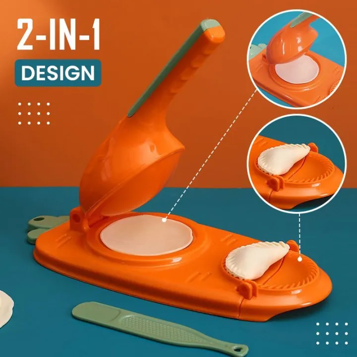 2-in-1 Efficient Dumpling Maker Manual Dough Presser Dumpling Wrapper Mold Dough Pressing Tool