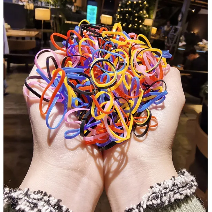 Women%20Colorful%20Small%20Disposable%20Rubber%20Bands%20/%20Kids,Children,%20Minimalist%20Elastic%20Scrunchies%20Hair%20Ties%20/%20Girls%20Invisible%20Basic%20Hair%20Ring%20Rope%20/%20Women's%20Daily%20Ponytail%20Holder%20/%20Girls%20Trendy%20Hair%20Accessories%20-%20Image%206