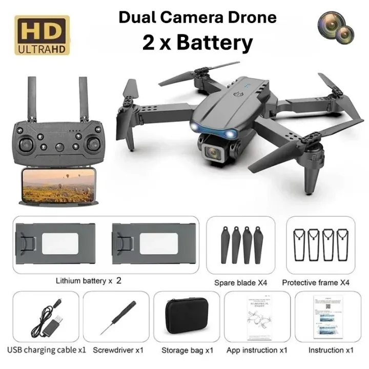 E99 Pro Drone Professional Wide Angle RC Dron HD Camera Mode Foldable Helicopter Aircraft Quadcopter Drone