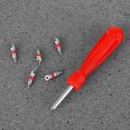 Car Tire Valve Stem Core Part Tyre Valve Core Remover Tool Key +Valve Cores For Bike Motorbike Truck Motorcycle Replacement. 
