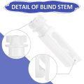 30Pcs Vertical Blind Stem Replacement White Stems for Vertical Window Blind Vertical Blind Carrier Stem. 