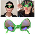 EB Alien Party Glasses Funny Sunglasses ET Sunglasses Holiday Dance Aliens Costume Alternative Shapes Rainbow Lenses Party Supplies. 