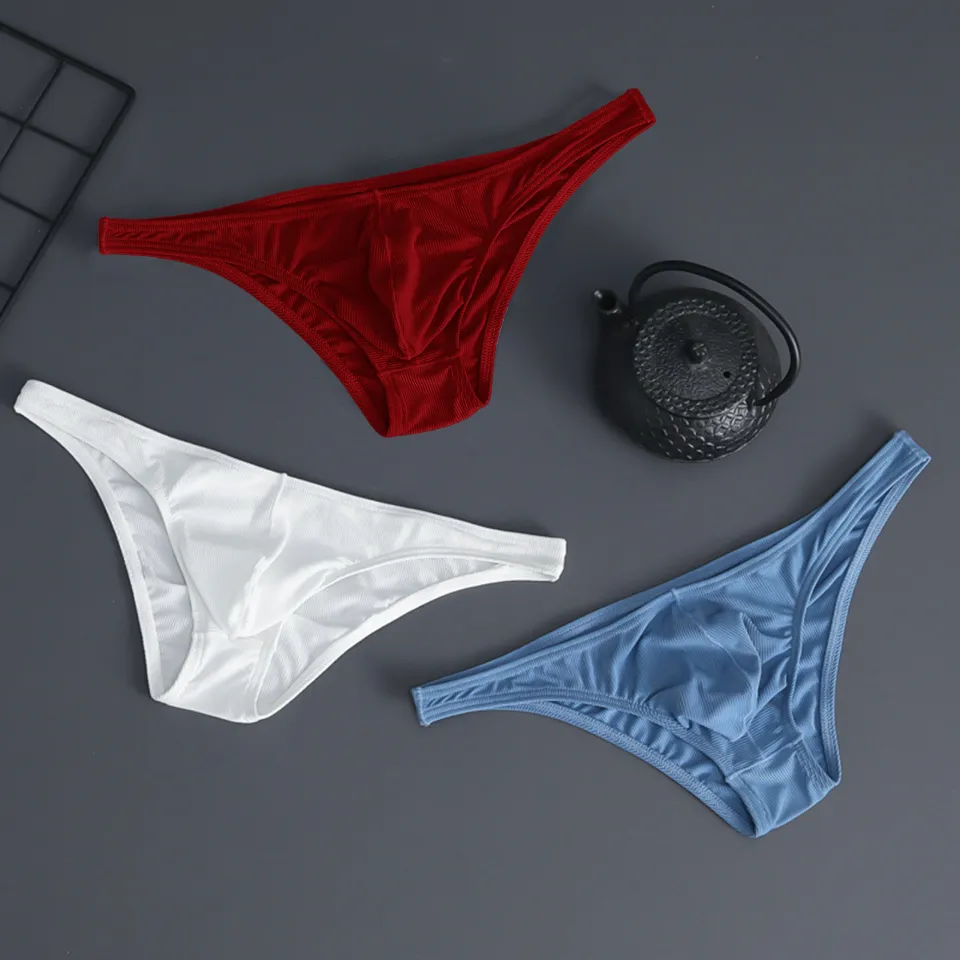 thumbnail image 2 of Men’s Ice Silk G-String Briefs – Low Rise, Breathable, Multicolor Underwear 2 of 5