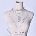 Body Chain Rhinestone Chain Bra Belly Waist Chain Beads Bikini Body Jewelry Party for Women Beach Wedding Accessories. 