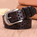 Ladies Belt Pin Buckle Women Hollow Faux Leather Belt. 