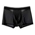 Men's Ice Silk Breathable Soft Boxer Shorts And Underpants Underwear Mesh Transparent Boxers Bulge Pouch Briefs Panties. 