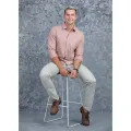 Casual Wear Detailed Linen Long Sleeve Shirt. 