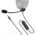 Boom Microphone Headphone Cable Volume Control Boom Mic Cable Stable Mute Switch for Game Console for QC45. 