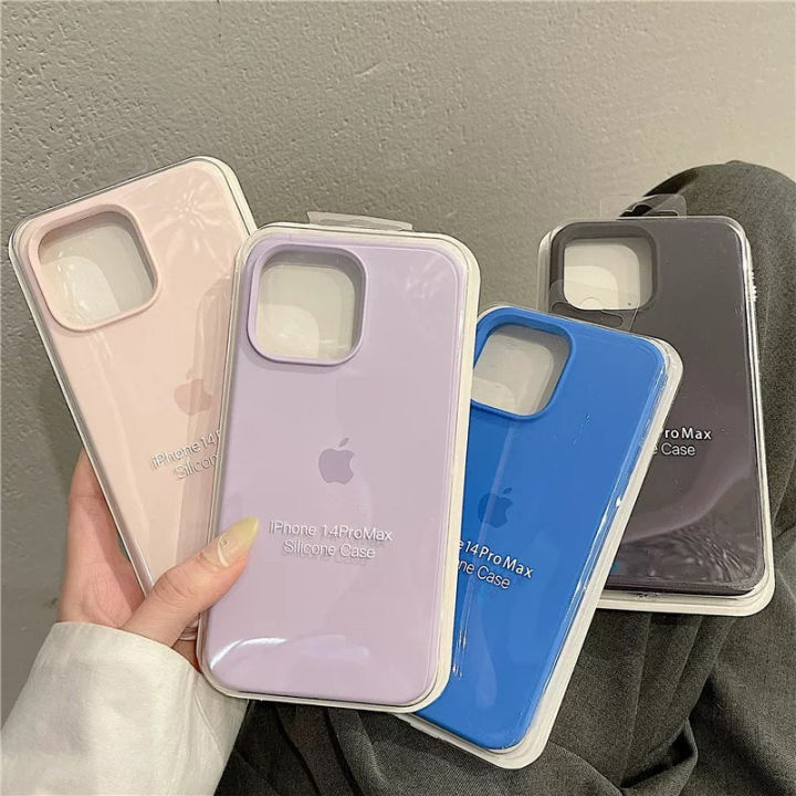 Shell with Box Apple Logo Phone 16 Pr 13 14 Silicone Case for Original ...
