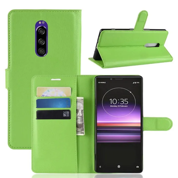 For Sony Xperia 1 Premium Leather Flip Cover Wallet Phone Case