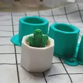 3 Holes Polygonal DIY Gypsum Concrete Plaster Silicone Succulent Pot Vase Mold. 