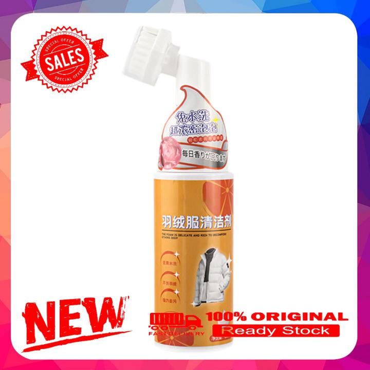 LeiyanLuxury Po ble Dry Cleaning Solution 200ml Down Jacket Cleaning Agent with Brush Gentle Plant Extract Detergent for Stain Removal Refreshing Down Clothing Foam Mousse Formula for Easy Washing Clothing