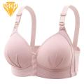 Comfortable Nylon Bra Comfortable Plus Size Bra with Front Button Closure Adjustable Straps No Wire Support Soft Elastic Material Perfect for Southeast Asian Women Breathable Bra. 
