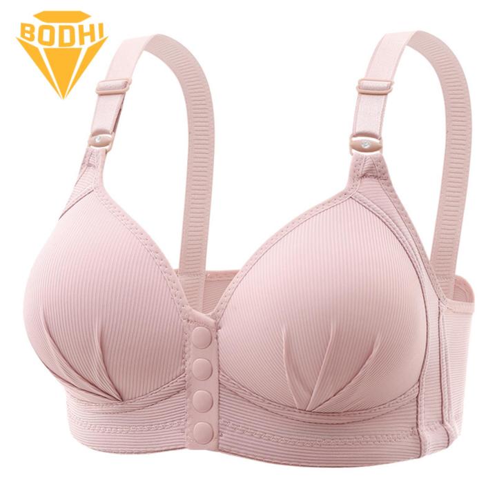 Comfortable%20Nylon%20Bra%20Comfortable%20Plus%20Size%20Bra%20with%20Front%20Button%20Closure%20Adjustable%20Straps%20No%20Wire%20Support%20Soft%20Elastic%20Material%20Perfect%20for%20Southeast%20Asian%20Women%20Breathable%20Bra%20-%20Image%203