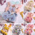 3 Pcs/Set Flower Baby Girl Socks Headbands Set Flower Bows Crown Newborn Socks Girls Hairband Non-slip Infant Toddler Socks. 