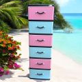 Colorful 6-Drawer Plastic Baby Organizer – Compact Storage Cupboard. 