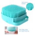 Silicone Shower Brush with Soap Dispenser,Ultra Soft Exfoliating Silicone Body Scrubber Bath Brush for Skin Exfoliation. 