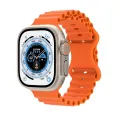 【ZIME】Silicone Ocean Strap for Apple Watch Ultra Band 49mm Bracelets for IWatch Series. 