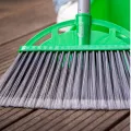 DUSTPAN AND BROOM SET WITH 70CM PLASTIC COATED METAL HANDLES - FEATHER BRAND. 