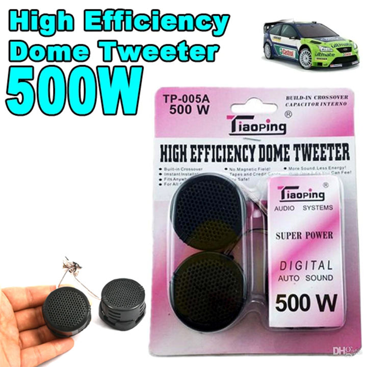 2Pcs High Efficiency 500W Mini Dome Tweeter Full Set