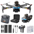 P15 Pro Drone with Screen Remote Controller + 2 Batteries – Foldable 4K HD Camera RC Quadcopter, FPV Aerial Photography. 