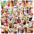 Diy Coffee Stickers 50pcs Coffee Lovers Sticker Set Waterproof Diy Decal Kit for Phone Laptop Skateboard More Coffee Theme Stickers. 