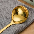 Stainless Steel Ladle Household Tableware Household Spoon Feel Comfortable Long Handle Small Spoon Luolong. 