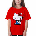 Kids t-shirts girls summer Hello Kitty print clothes Baby T shirts children short sleeve clothing cartoon graphic T-shirt tee. 