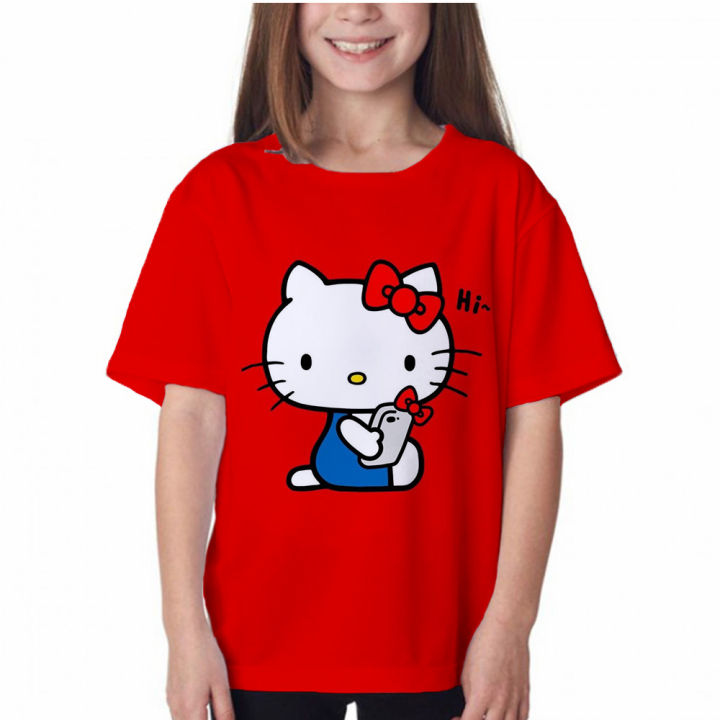 Kids%20t-shirts%20girls%20summer%20Hello%20Kitty%20print%20clothes%20Baby%20T%20shirts%20children%20short%20sleeve%20clothing%20cartoon%20graphic%20T-shirt%20tee%20-%20Image%203