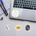 50PCS Inspirational Stickers Motivational Phrases Life Quotes Decals DIY Skateboard Study Room Scrapbooking Stickers. 