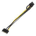 15pin SATA Male to 8pin PCI-E Power Supply Cable 8.16 inch SATA Cable 15-pin to 8 pin cable Wire for Graphic Card. 