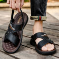 Outdoor Sandals Men2023Summer New Waterproof Non-Slip Soft Bottom Driving Beach Shoes Dual-Use Men's Sandals. 