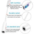 Lighting to 3.5mm Jack Audio Adapter. 