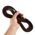 Dog Leash Walking Training Leash Lead Leather Dog Collar Leash Set Personalized Customized Dogs Collars Braided Leather Dog Leash Leather Good Quality Leash carry 500 Lb pull force. 